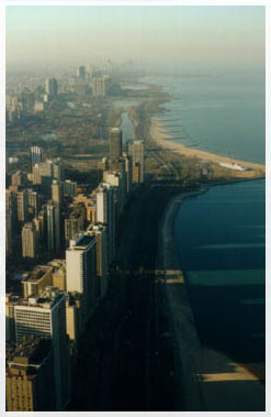 chicago from the John Hancock Observatory