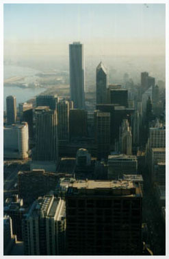chicago from the John Hancock Observatory