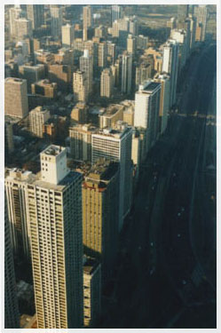 chicago from the John Hancock Observatory